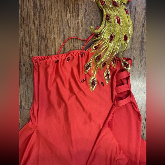 ROYAL SMEELA Belly Dance Dress Costume Dancer Red Gold size S/M NEW w/ Defect - Picture 8 of 15